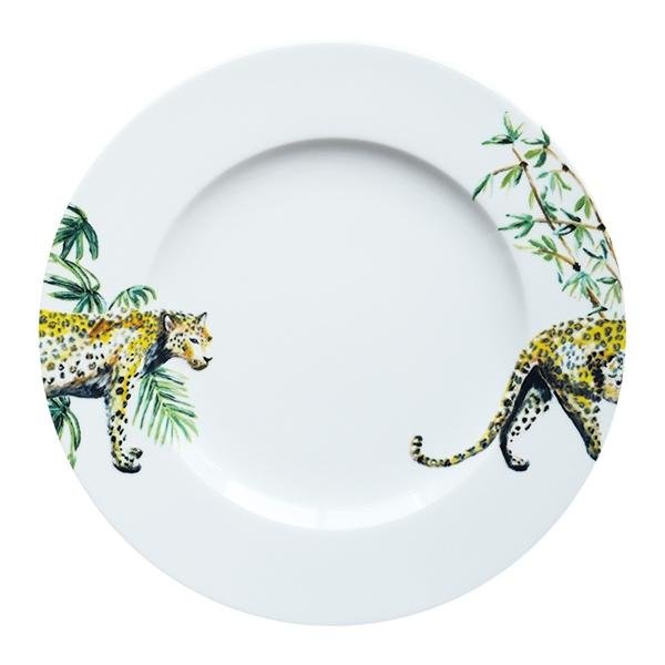 4x Dinner plates Jungle Stories Panther - THE WILD SHOWCASE