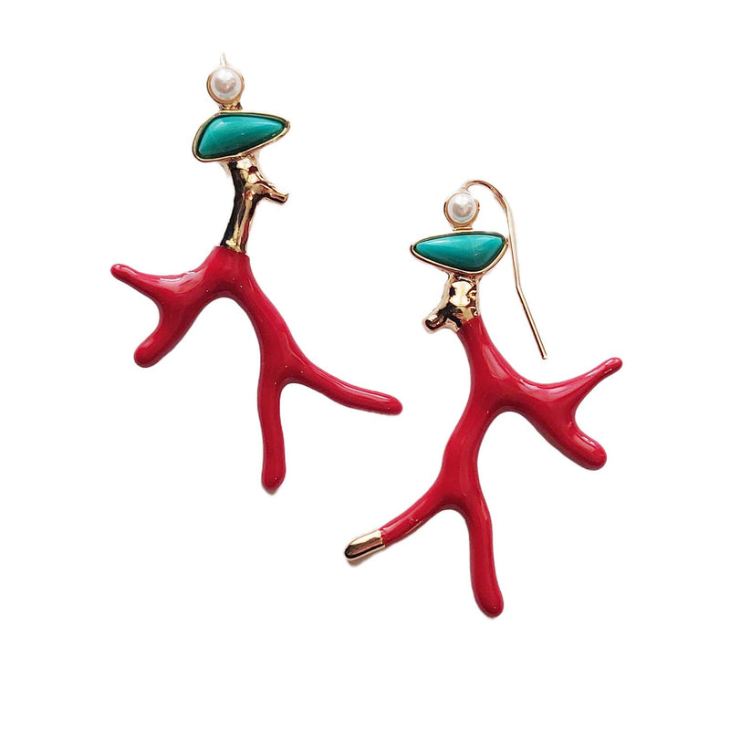 Coral Earrings - THE WILD SHOWCASE