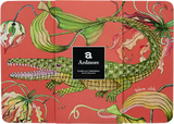 Flame Lily Croco Coral Pair (Hard Board Placemats ) - The Wild Showcase