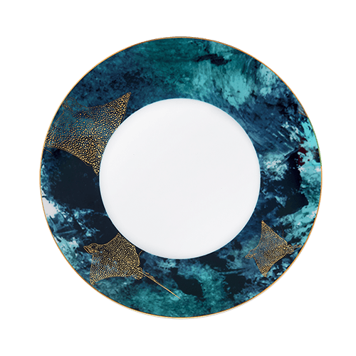 Ocean Bleu Large Dinner Plate - THE WILD SHOWCASE