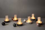 RED MARBLE "QUINQUÉ" CANDLE LIGHT - THE WILD SHOWCASE