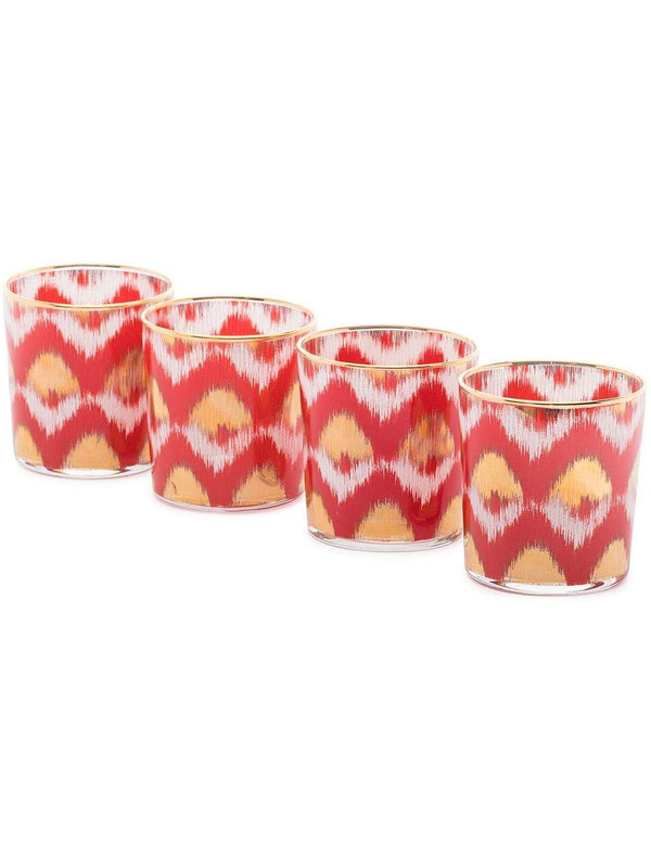 x Browns Ikat set of 4 glasses - THE WILD SHOWCASE